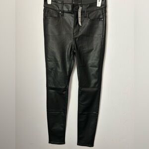 White House Black Market Women's Black Coated High Rise Skinny Jeans 0R NWT $120